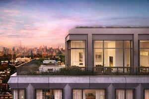 Rendering of penthouse at 550 Vanderbilt Avenue by Cookfox